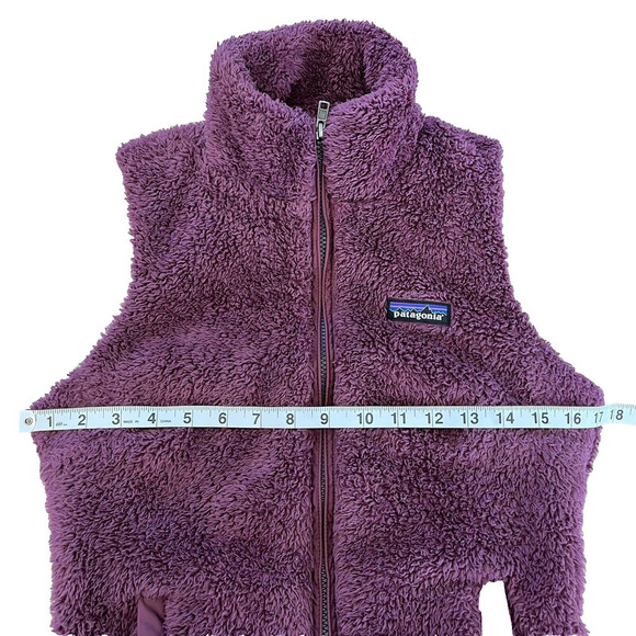 Patagonia Los Gatos Fleece Teddy Vest Purple Plum Women's XS - Picture 7 of 7